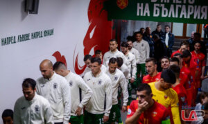 Националният отбор преди мач